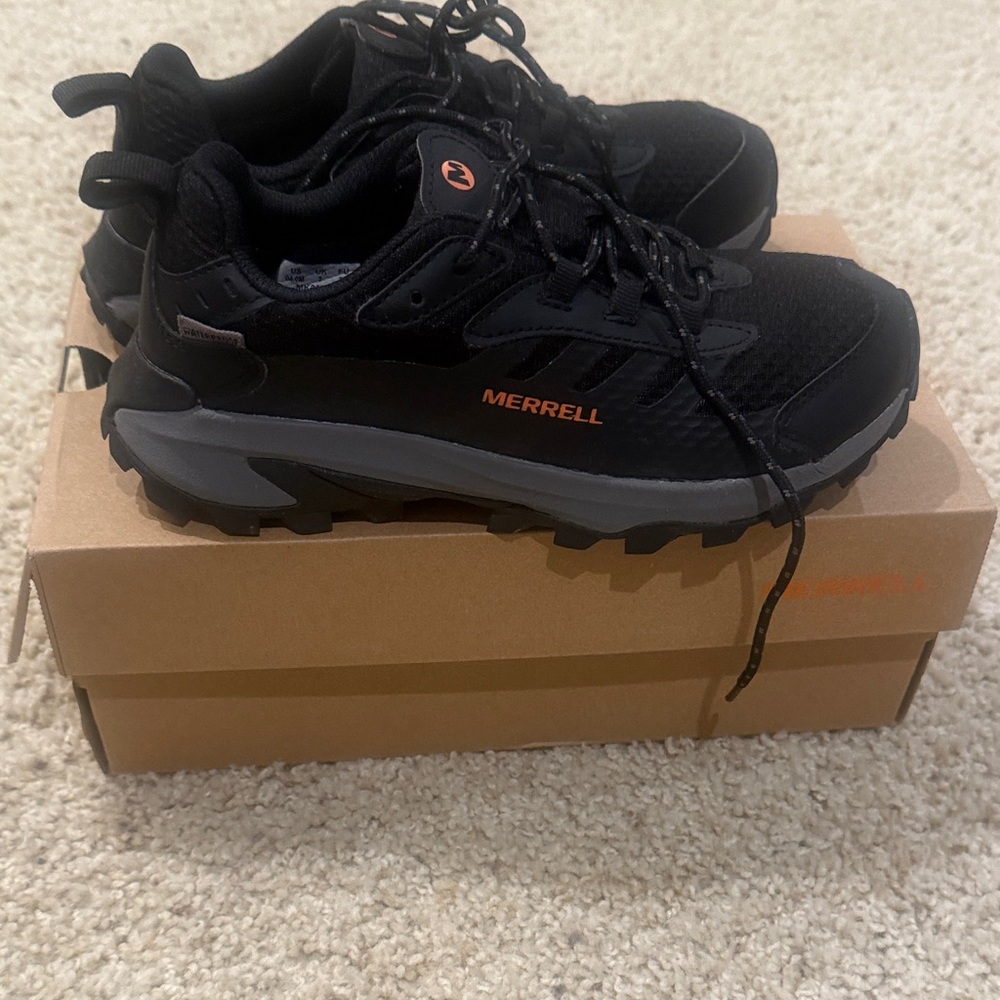 Merrell Black and Orange Trail Shoes